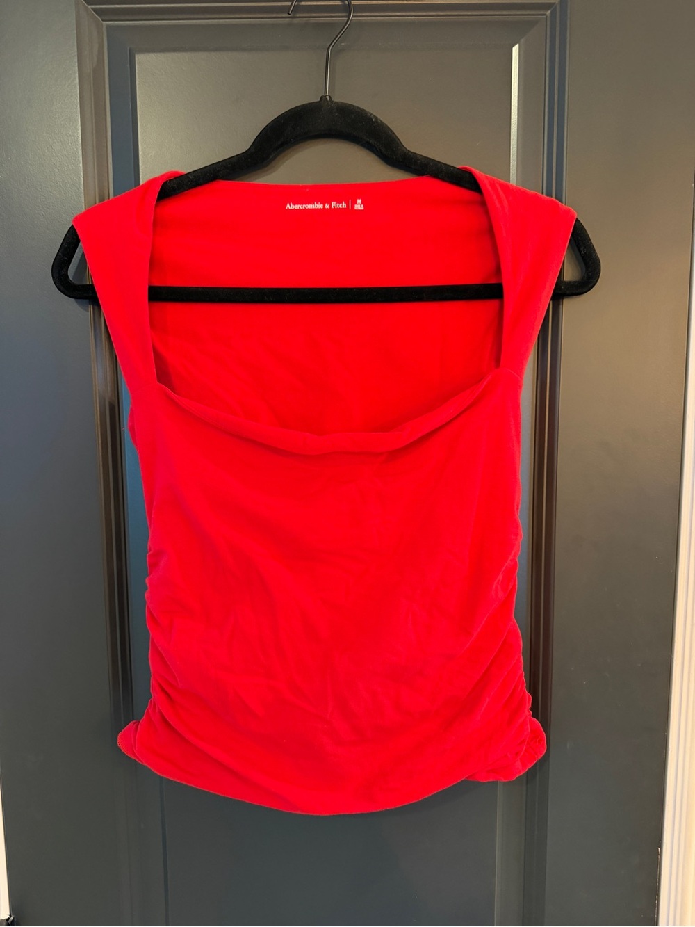 Abercrombie & Fitch Bright Red Square-Neck Tank